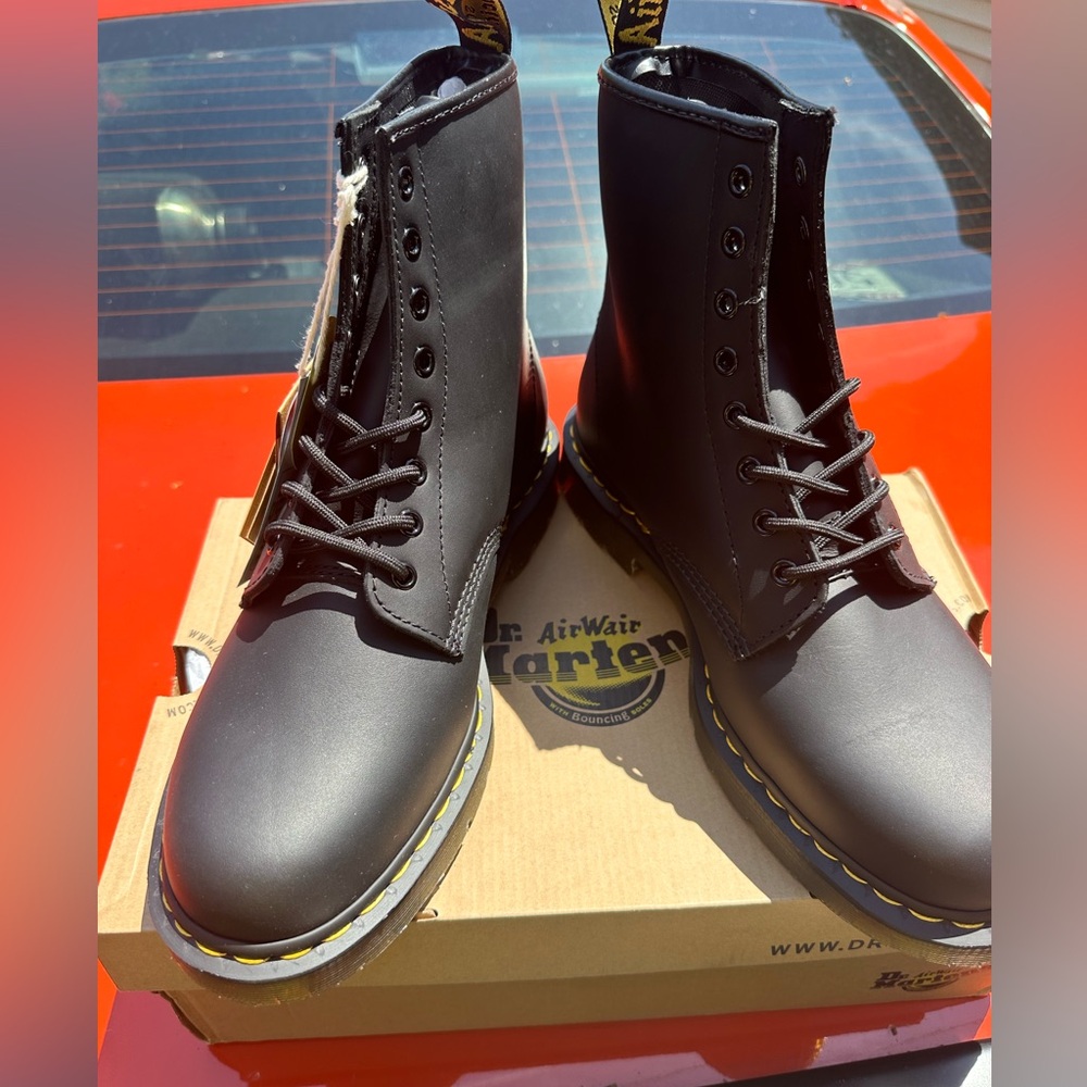 Dr. Martens black leather boot